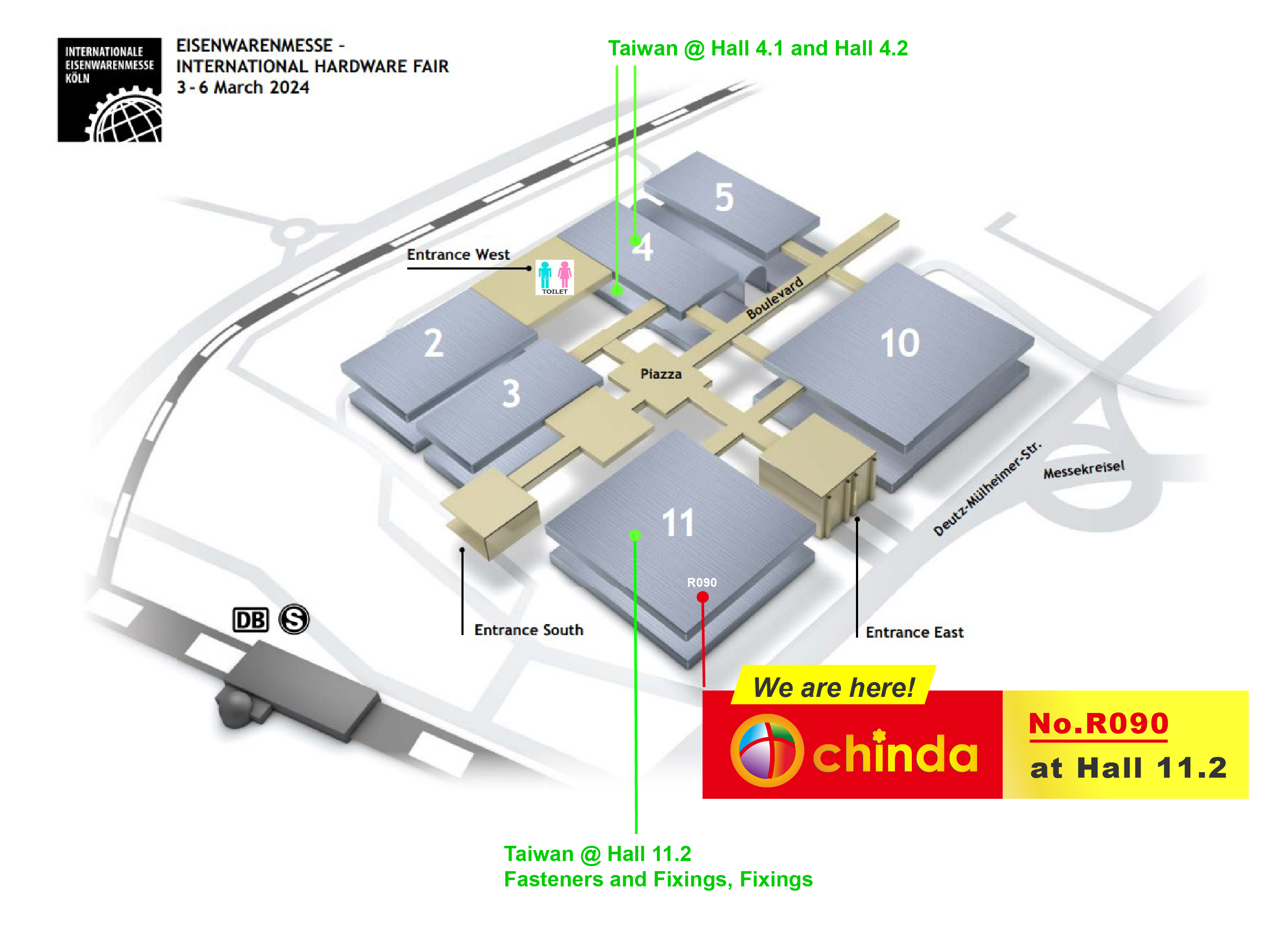 The International Hardware Fair in Germany will take place at the venue on the specified dates. We invite you to visit the TSY Company booth, located at Booth No. R090 in Hall 11.2, to experience our professionalism and innovative products firsthand. We eagerly anticipate your presence and engaging discussions on future collaborations and developments.